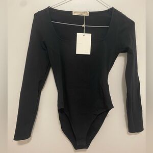 Brand new Oak and Fort Black Long Sleeve Bodysuit